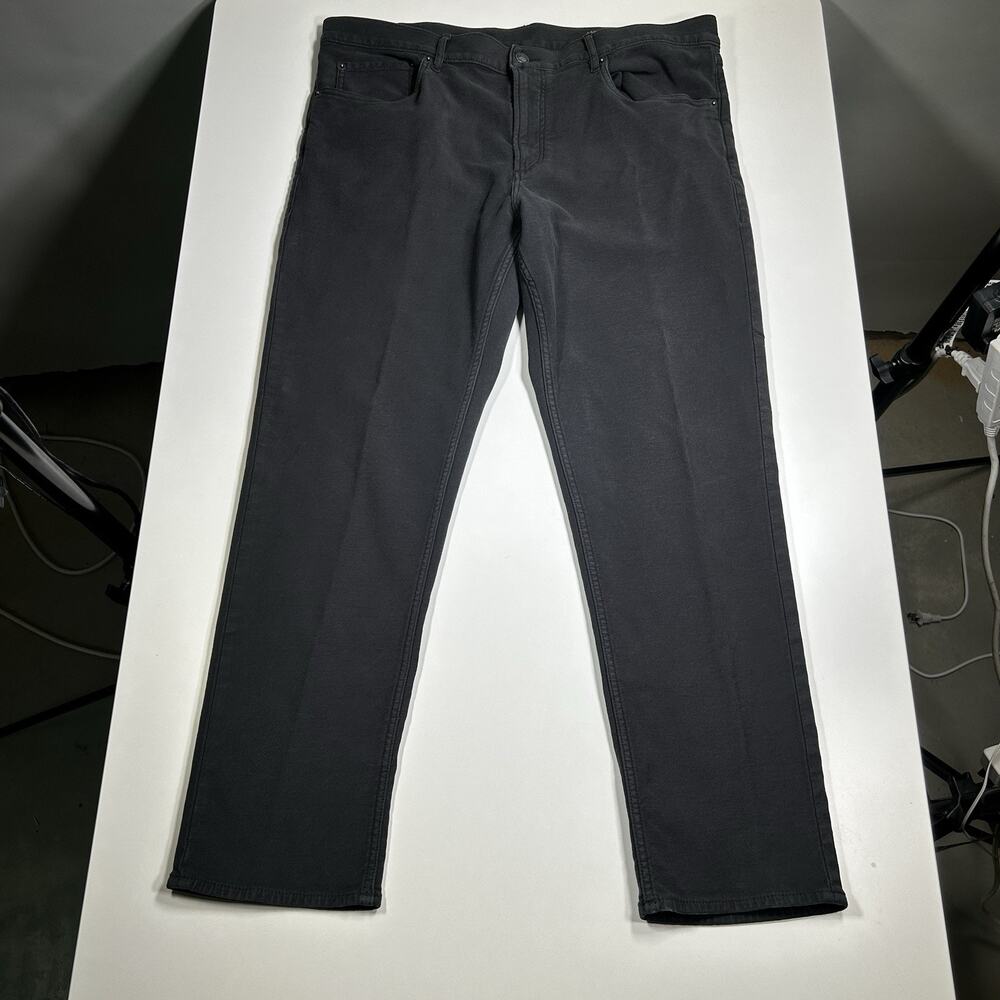 Faherty Brand Jeans Mens 38x28 Black Straight Stretch Casual Premium Denim